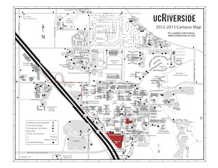 UCR campus map